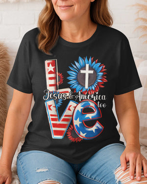 Love Jesus and America Too T-Shirt