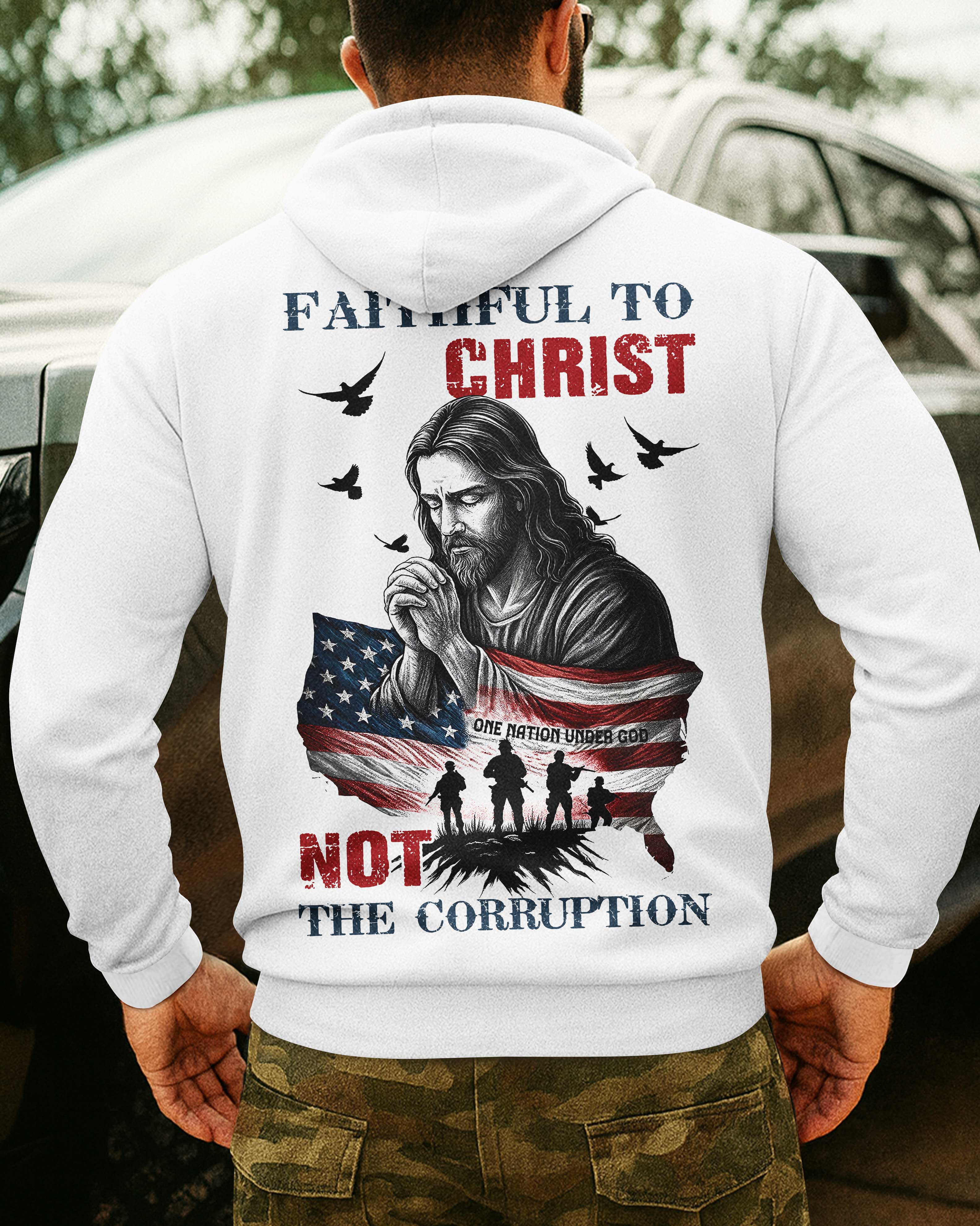 Faithful To Christ All Over Print Hoodie