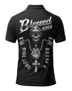 Blessed Rider Ride Loud 'N Proud All Over Print Polo