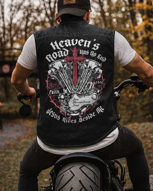 Heaven's Road For Sleevesless Denim Shirt