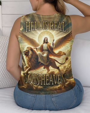 Hell Is Real So Is Heaven All Over Print V-neck Tank Top