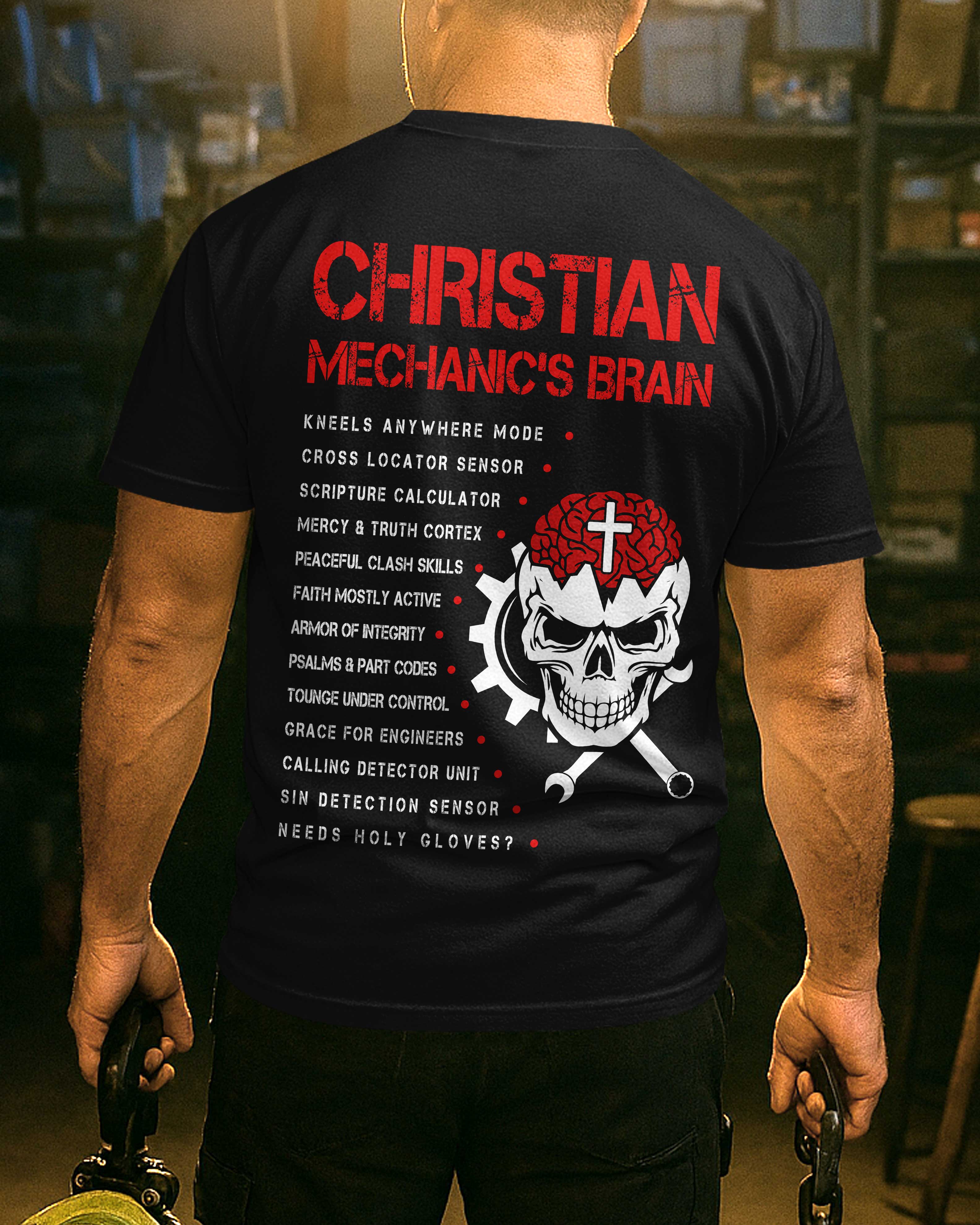 Christian Mechanic's Brain All Over Print T-Shirt