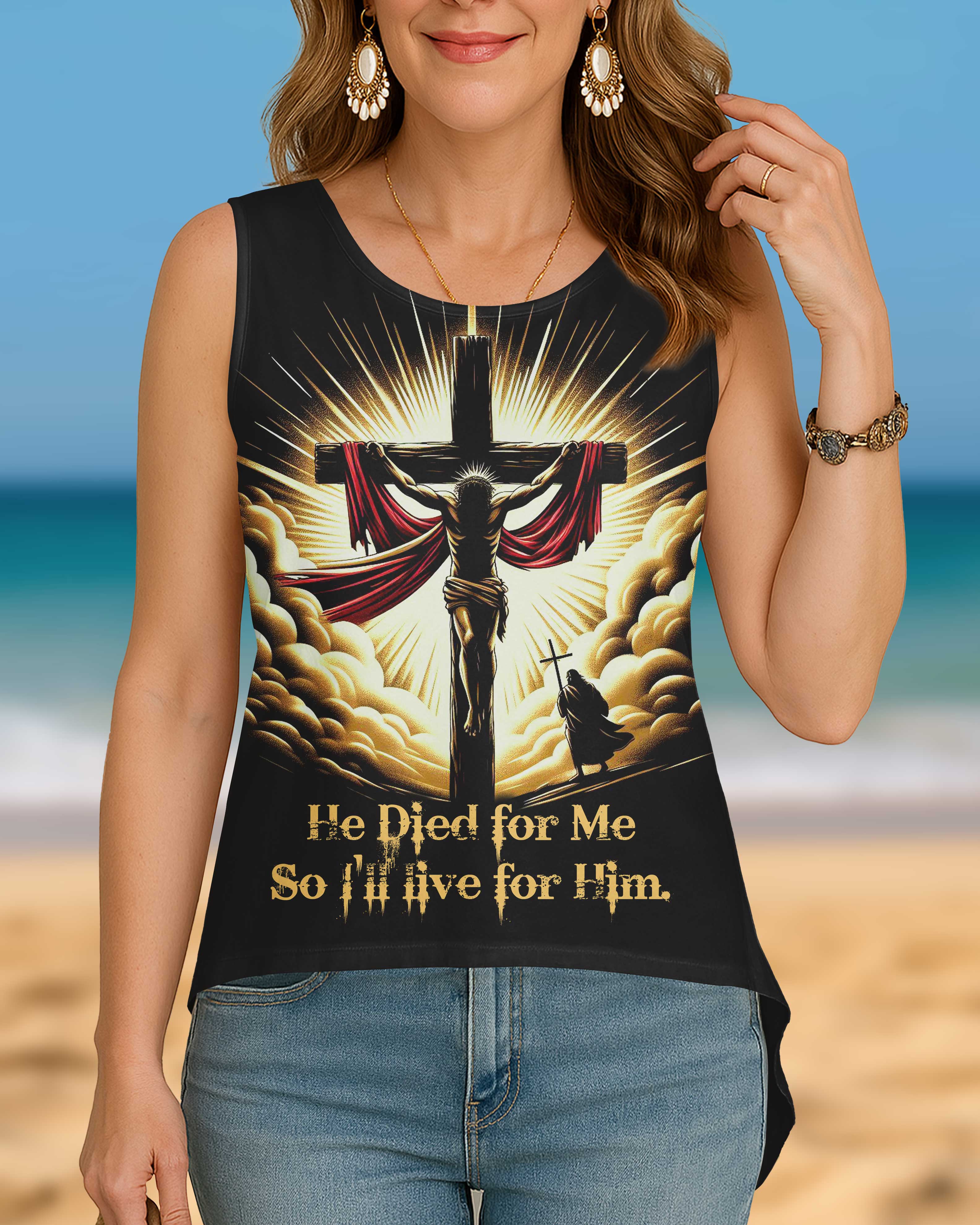 He Died For Me So I'll Live For Him All Over Print Shirt