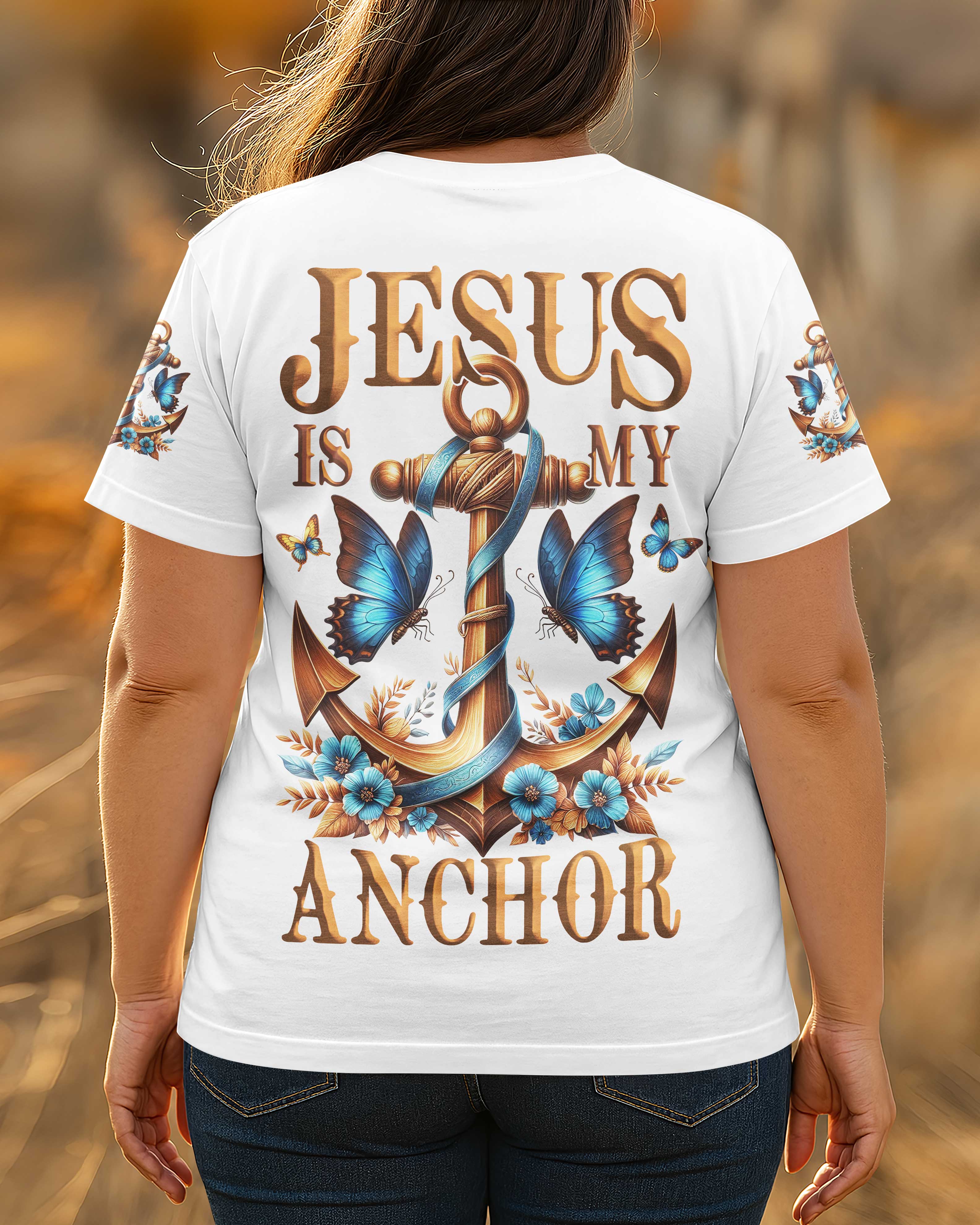 Jesus Is My Anchor All Over Print T-shirt