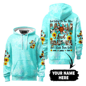 God Gifted Me Two Titles Mom And Grandma All Over Print Hoodie