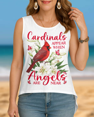 Cardinals Appear When Angels Are Near Cut Out Wrap Back Tank Top