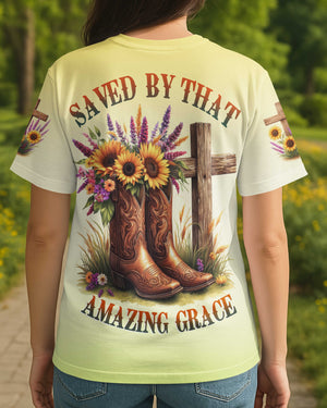 Saved By That Amazing Grace All Over Print Shirt