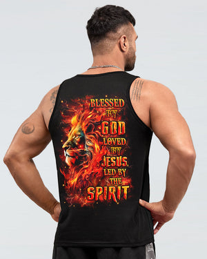 Blessed By God Loved By Jesus Lion Men's All Over Print Shirt - Yhhn2008254