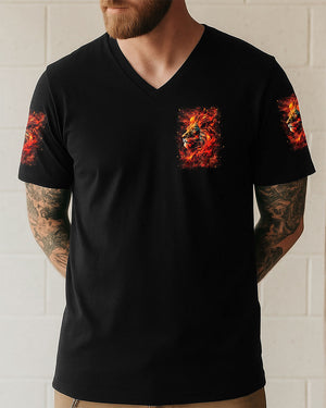 Blessed By God Loved By Jesus Lion Men's All Over Print Shirt - Yhhn2008254