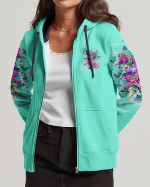 Blessed By God Loved By Jesus Cross Lilies Women's All Over Print Shirt - Tlnt1009253