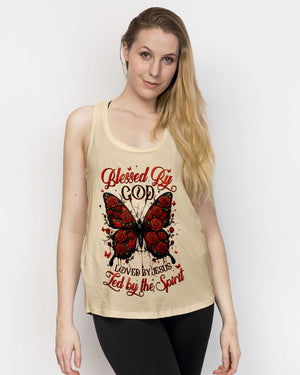Blessed By God Loved By Jesus Butterfly Women's All Over Print Shirt - Tyqy1808253