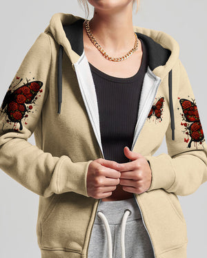 Blessed By God Loved By Jesus Butterfly Women's All Over Print Shirt - Tyqy1808253