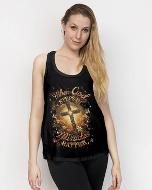 When God Steps In Miracles Happen Women's All Over Print Shirt - Yhhg2409254