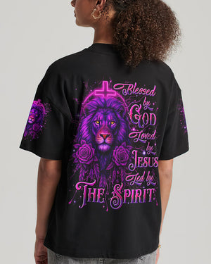 Blessed By God Loved By Jesus Lion Women's All Over Print Shirt - Yhln1908252