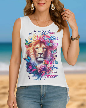 When Butterflies Appear Cut Out Wrap Back Tank Top