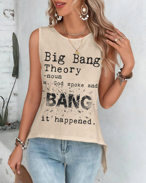 Big Bang Theory Cut Out Wrap Back Tank Top