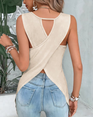 Big Bang Theory Cut Out Wrap Back Tank Top