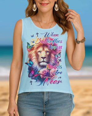 When Butterflies Appear Cut Out Wrap Back Tank Top