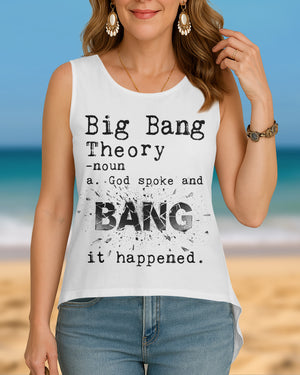 Big Bang Theory Cut Out Wrap Back Tank Top