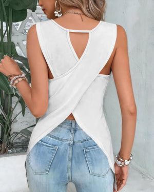 Big Bang Theory Cut Out Wrap Back Tank Top