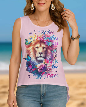 When Butterflies Appear Cut Out Wrap Back Tank Top