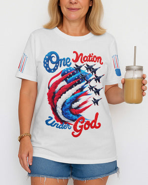 One Nation Under God Patriotic All Over Print T-Shirt