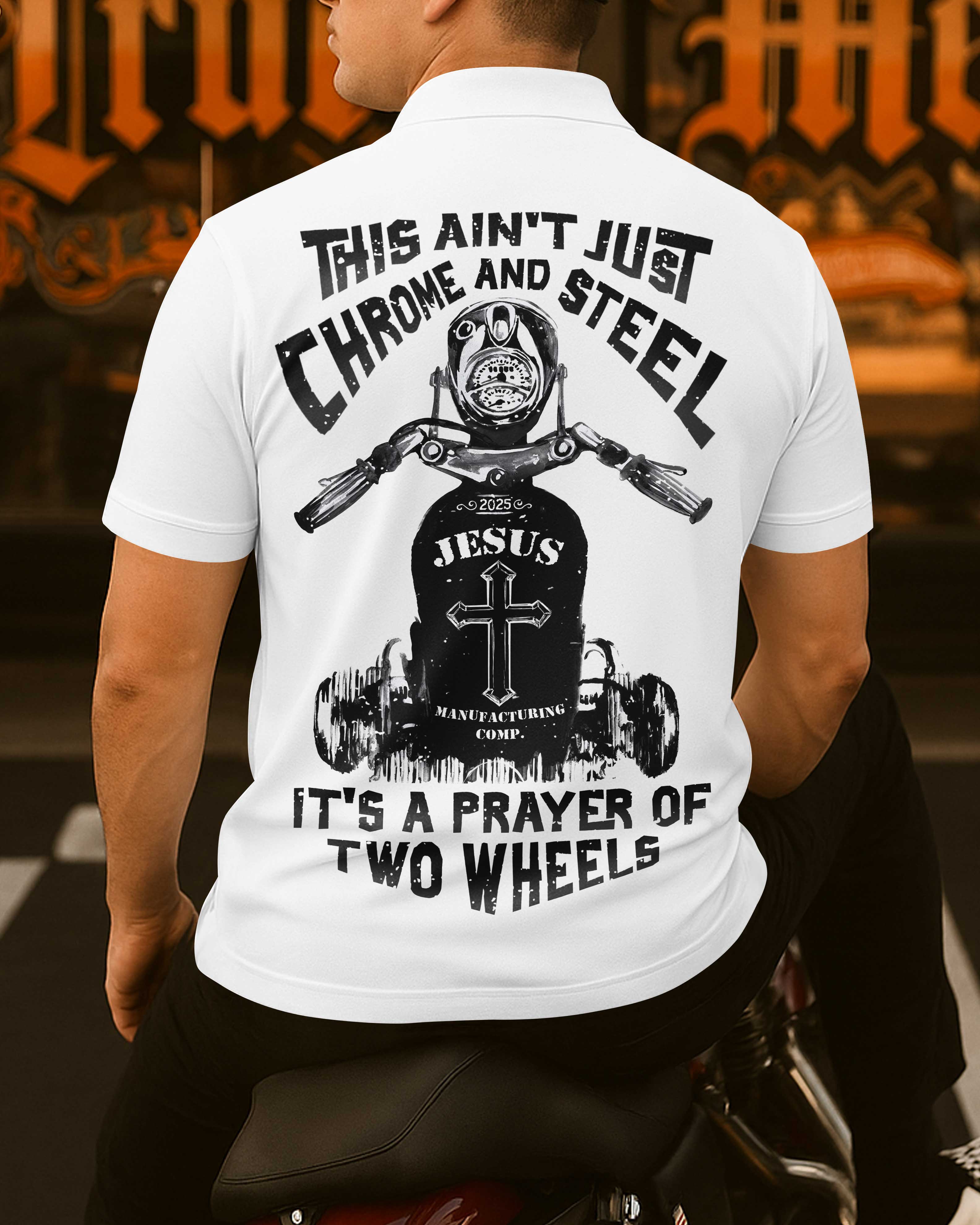 This Ain't Just Chrome And Steel All Over Print Polo