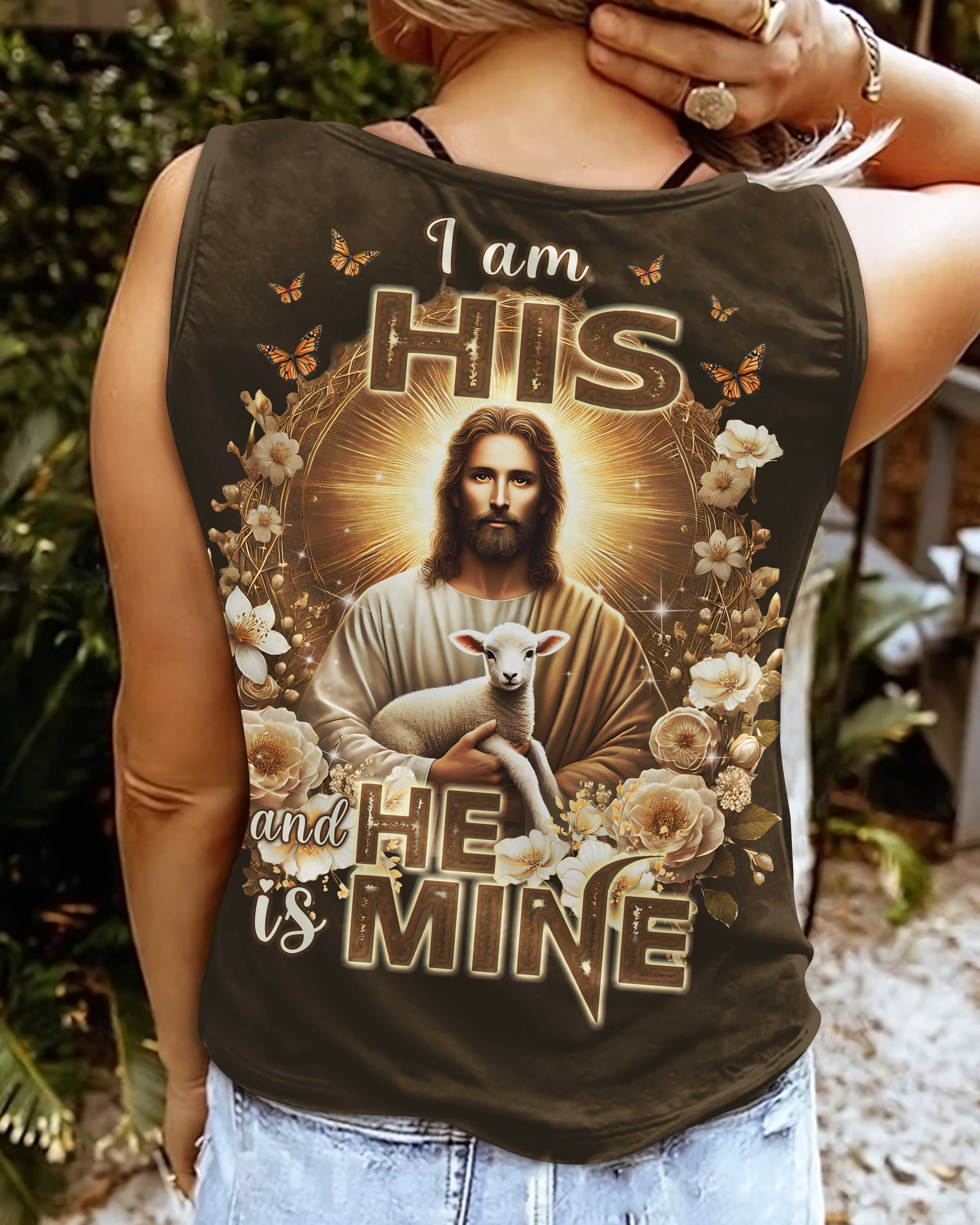 I Am His And He Is Mine All Over Print V-neck Tank Top