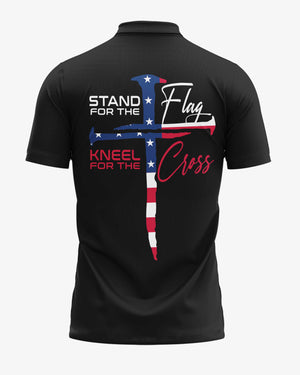 Stand For The Flag Kneel For The Cross Polo Shirt