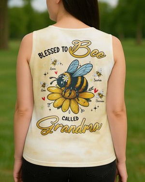 Blessed To Bee Called Grandma V-neck Tank Top