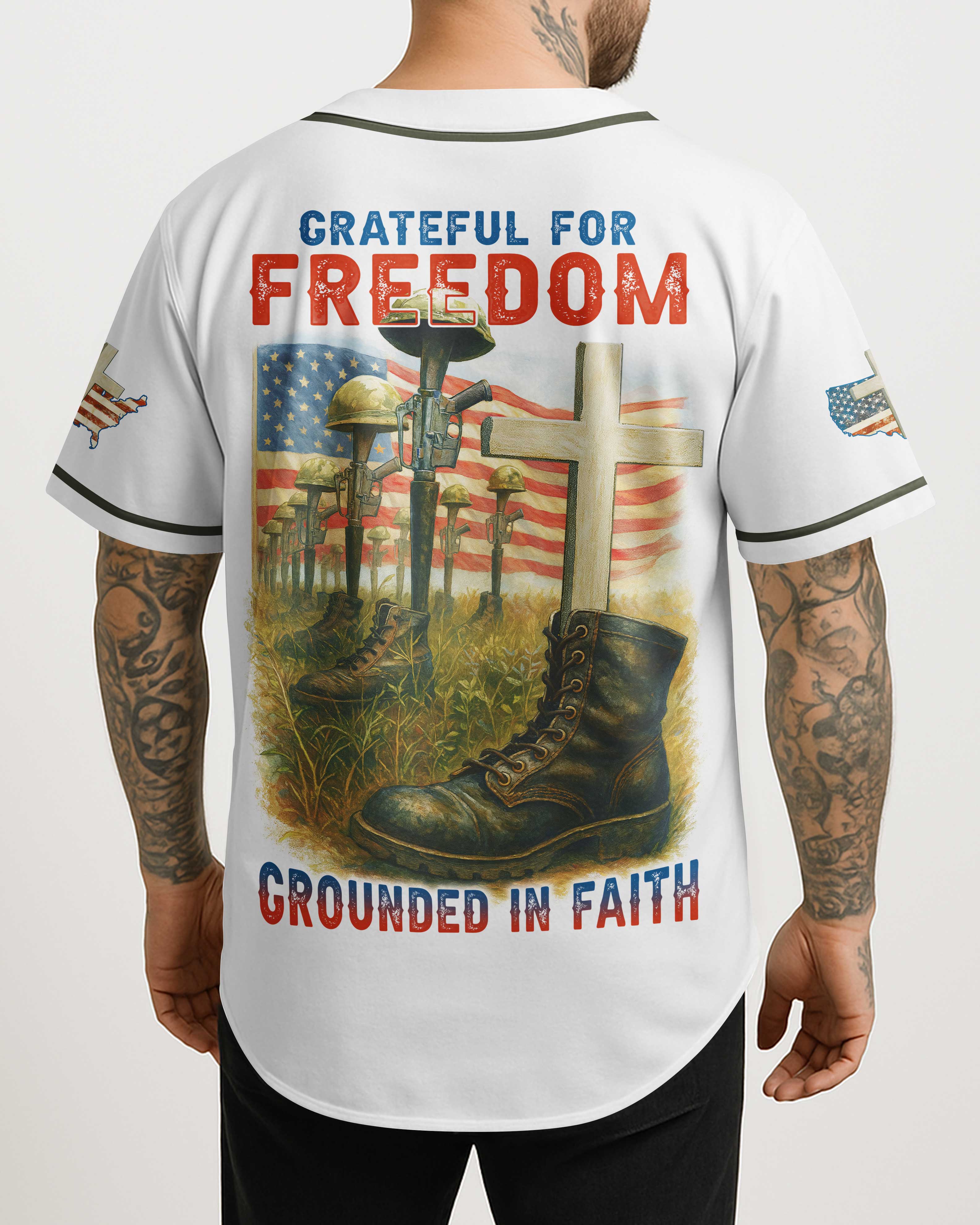 Grateful For Freedom All Over Print Jersey