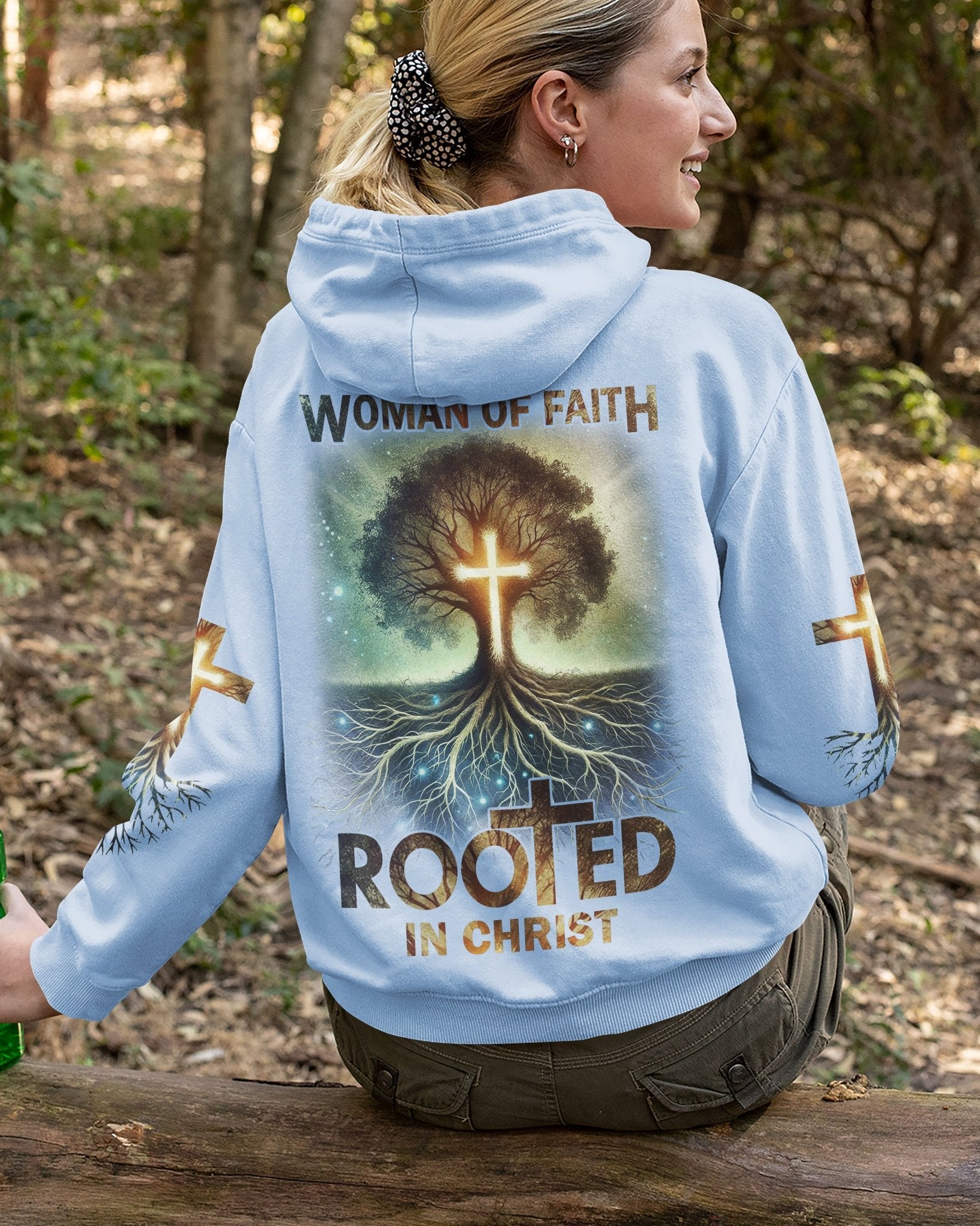 Woman Of Faith Rooted In Christ All Over Print Hoodie