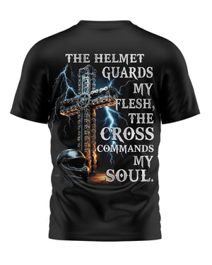 The Helmet Guards My Flesh All Over Print T-Shirt