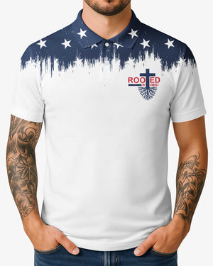 One Nation Under God All Over Print Polo Shirt