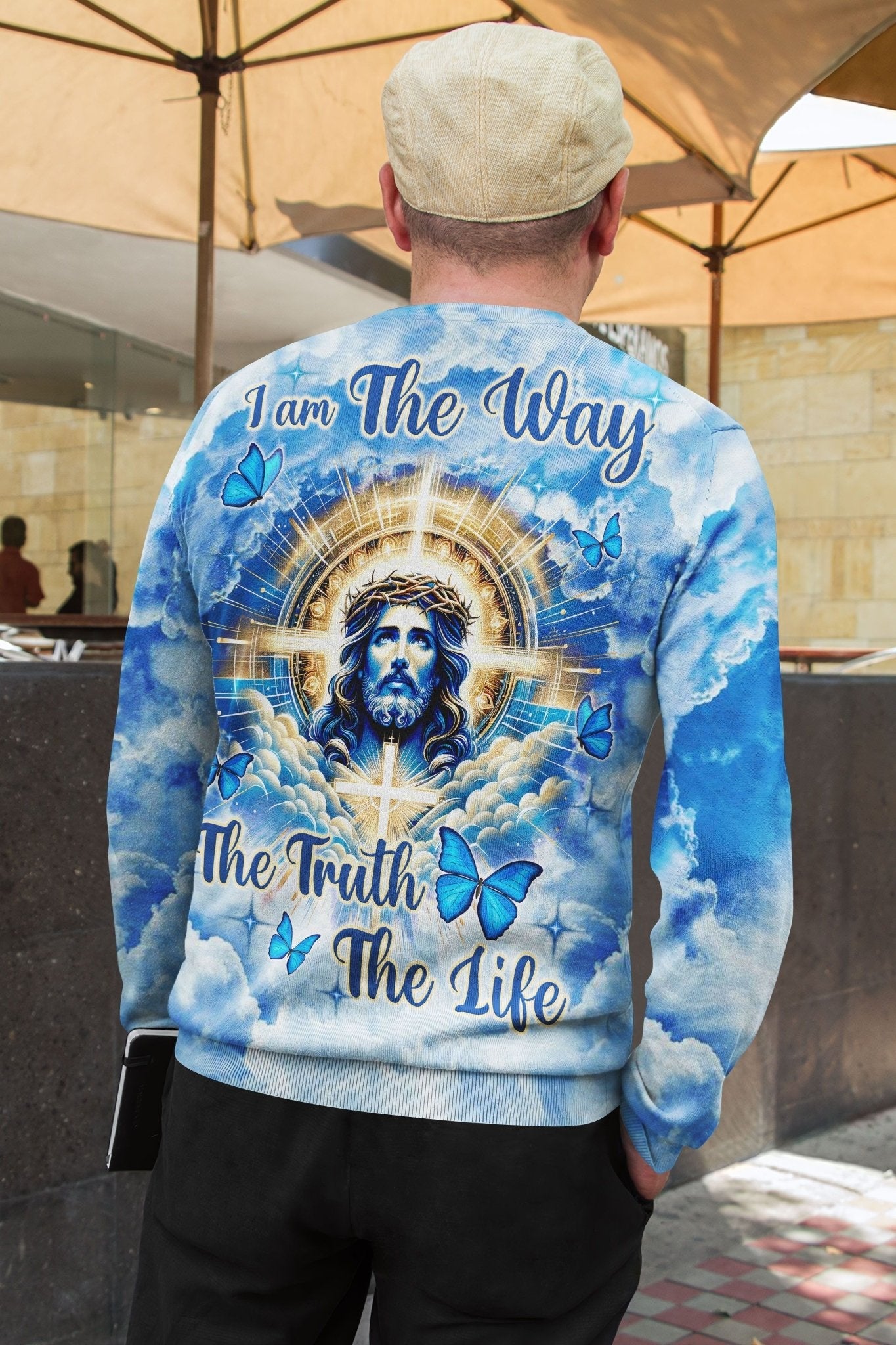 I Am The Way The Truth The Life All Over Print Sweater