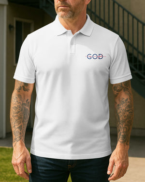 Stand For The Flag Kneel For The Cross Polo Shirt