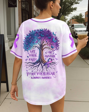 Let Your Faith Be Bigger Than Your Fear Alzheimer's Awareness All Over Print Jersey