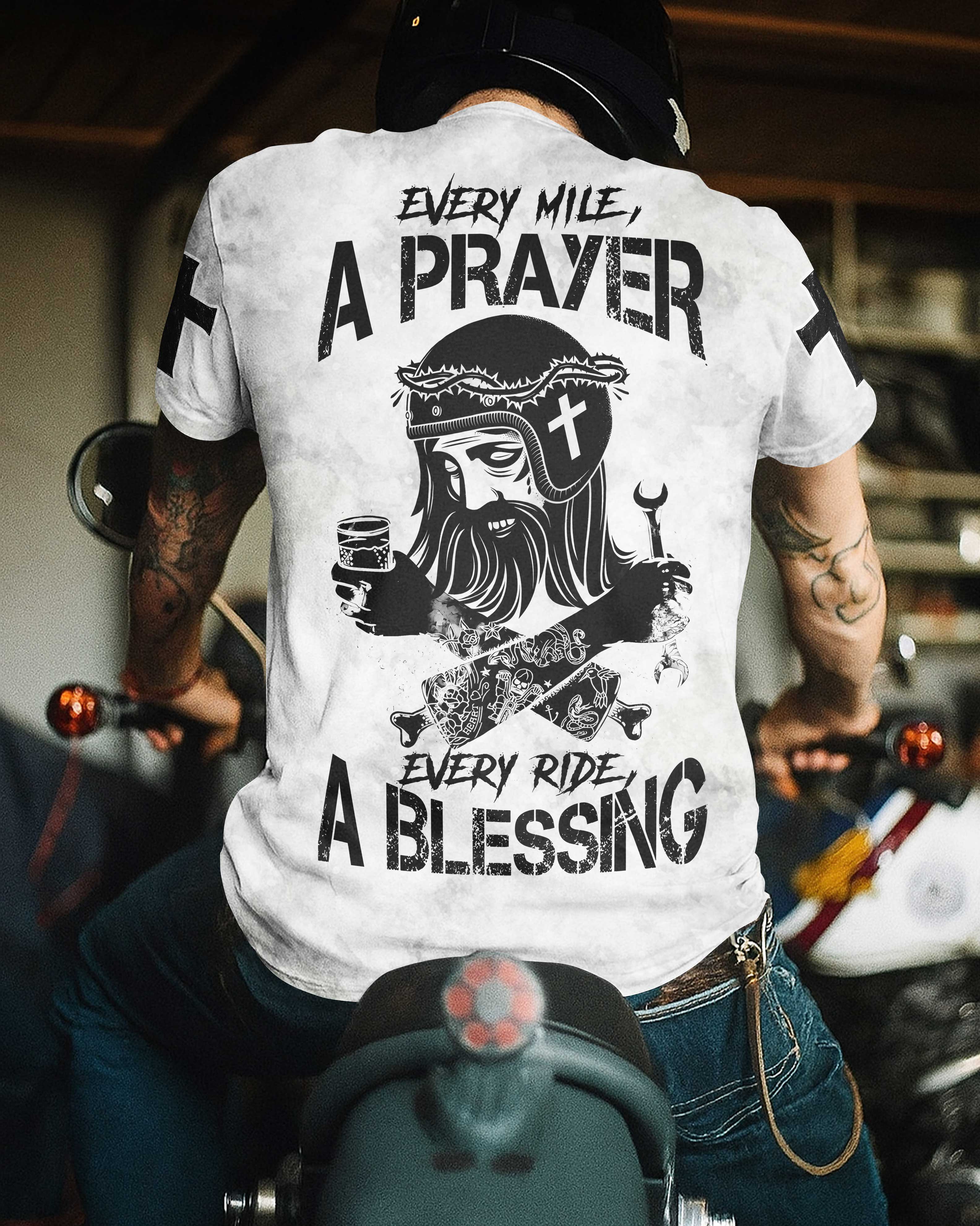 Every Mile, A Prayer All Over Print T-Shirt