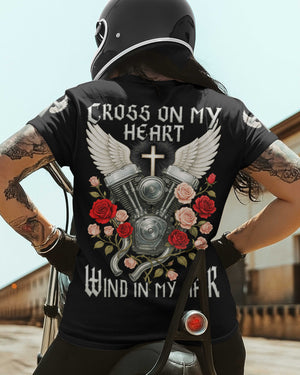 Cross On My Heart Wind In My Hair T-Shirt