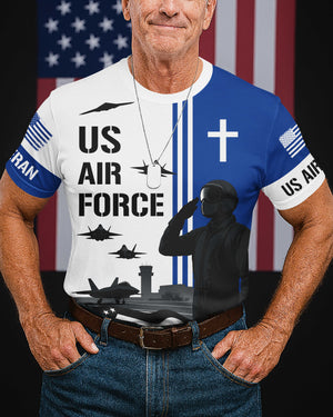 I Flew With The Air Force All Over Print T-Shirt