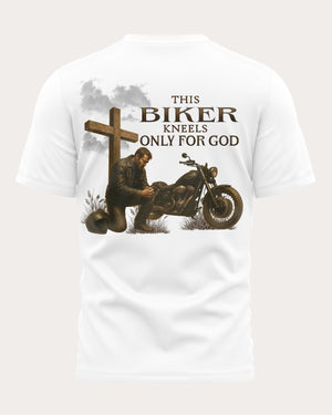 This Biker Kneels Only For God All Over Print T-Shirt