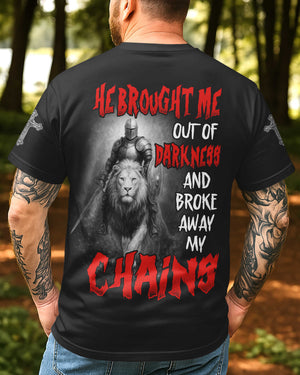 He Brought Me Out Of Darkness All Over Print T-Shirt
