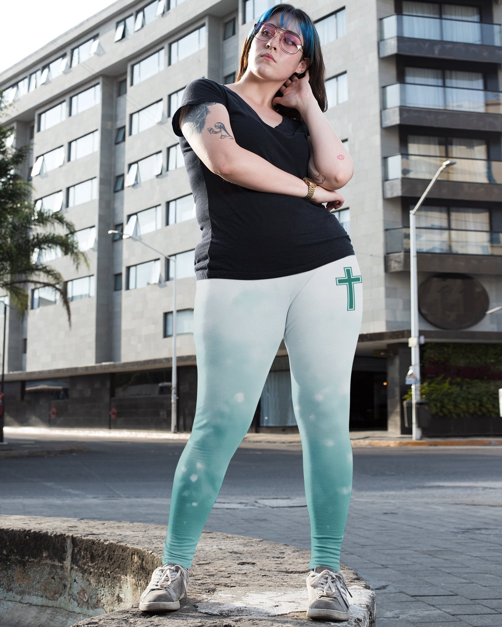 Jesus Is My Living Hope All Over Print Leggings