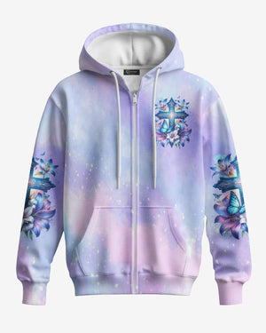 God And The Power Of Prayer All Over Print Zip Hoodie