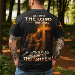 I Will Serve The Lord All Over Print T-Shirt