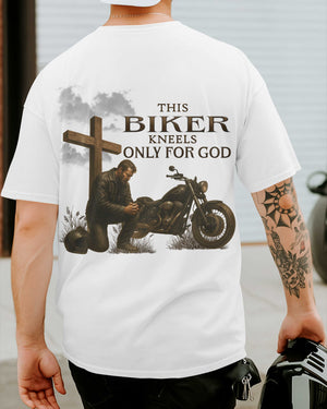 This Biker Kneels Only For God All Over Print T-Shirt