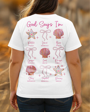 God Says I'm T-Shirt Summer Clam Coquette Shirt Summer Beach