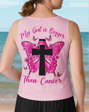 My God Is Bigger Than Cancer All Over Print V-neck Tank Top