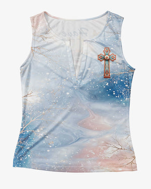 Have Faith In God All Over Print V-neck Tank Top