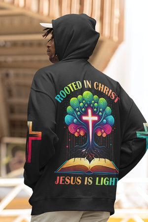 Rooted In Christ Jesus Is Light All Over Print Hoodie